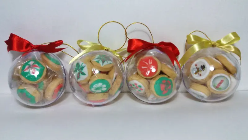 Biscoitinhos na Bolinha de Natal