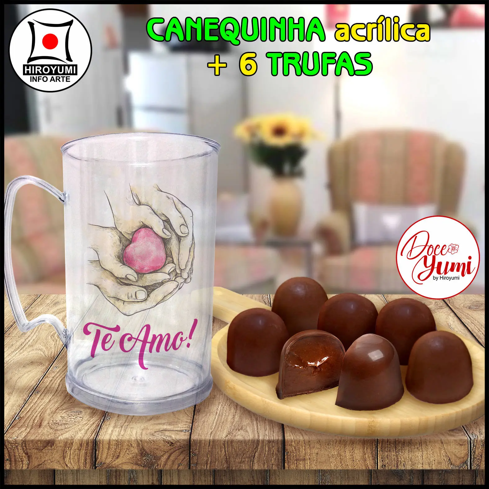 Canequinha acrílica com Trufas