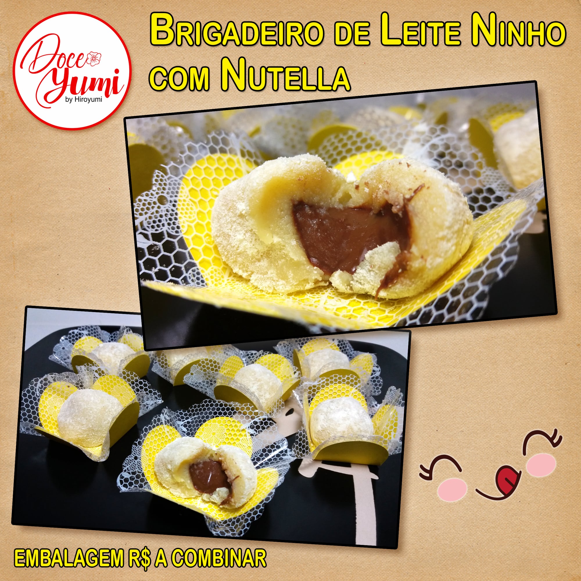 Brigadeiro de Leite Ninho com Nutella
