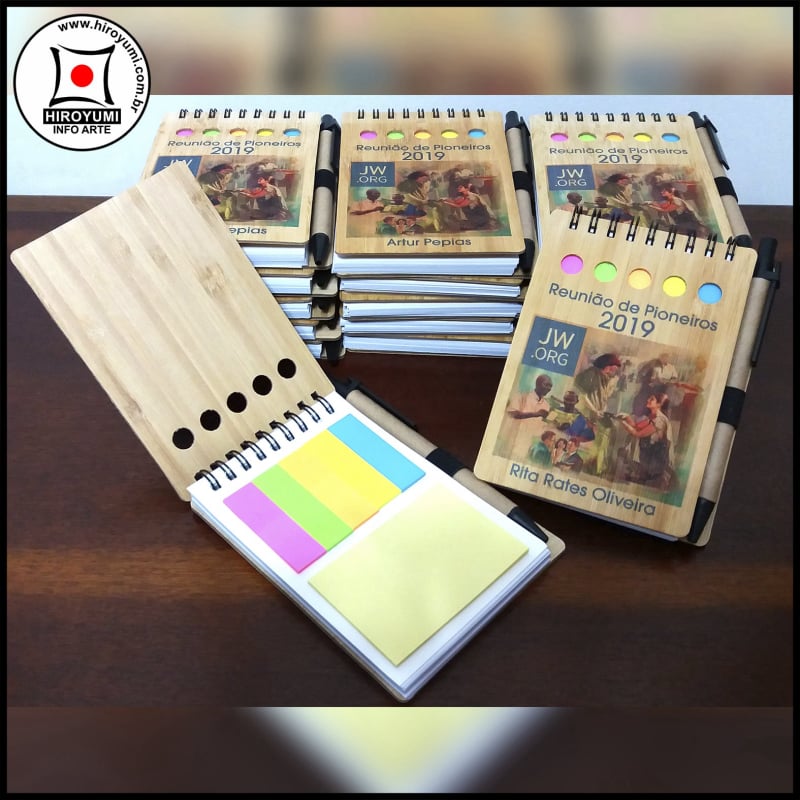 Eco-caderninho com Post-it, Caneta e Bloquinho