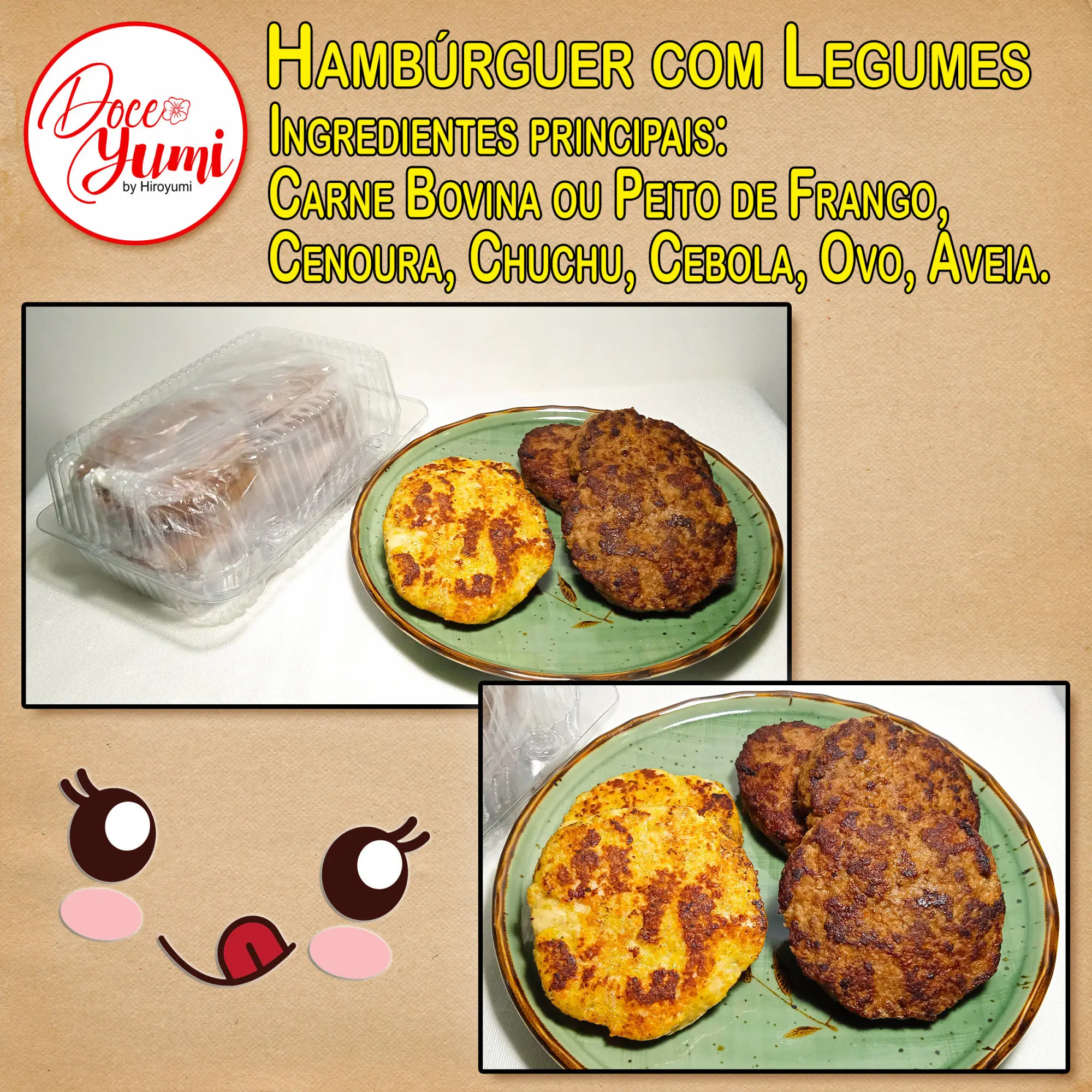 Hambúrguer com legumes